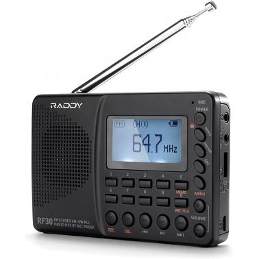 Raddy RF30 Portable Digital AM/FM/SW Radio, Digital Tuner Rechargeable ...