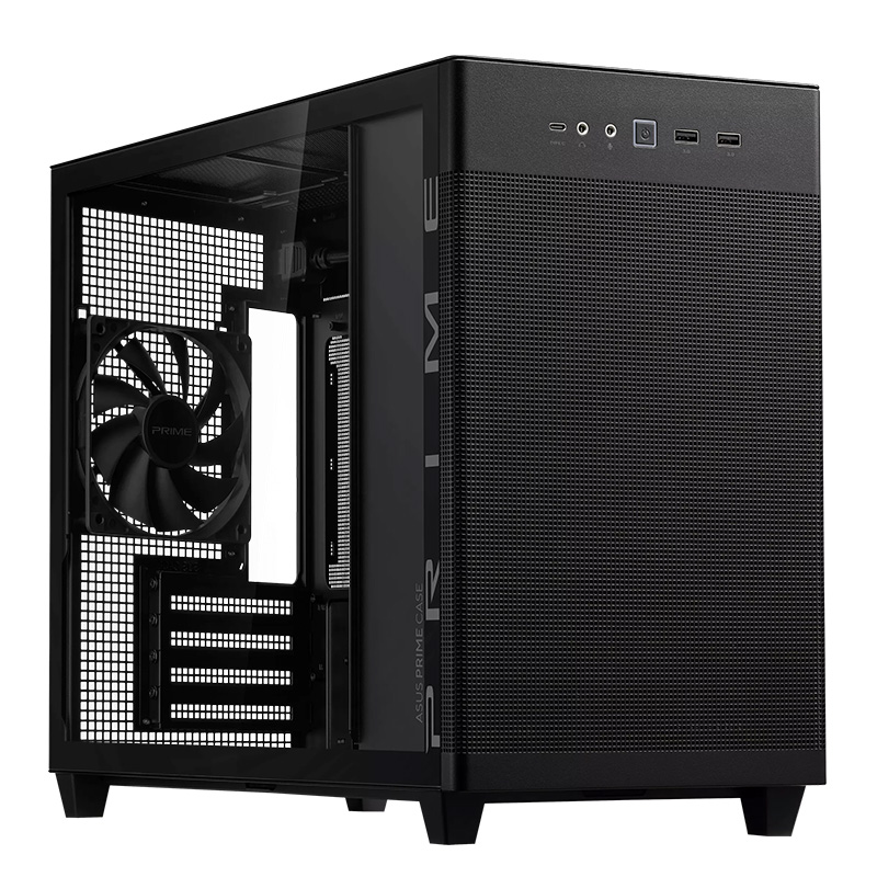 Asus Prime AP201 Tempered Glass Micro ATX Case - Black - OPENED BOX 70407 (AP201 ASUS PRIME CASE TG-70407)