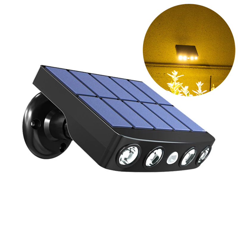 Solar Lights Solar Outdoor Lights Weatherproof Motion Sensor Lights Solar Flood Wall Lights 360° Adjustable Wall Lamp 3 Mode Super Bright Warm White