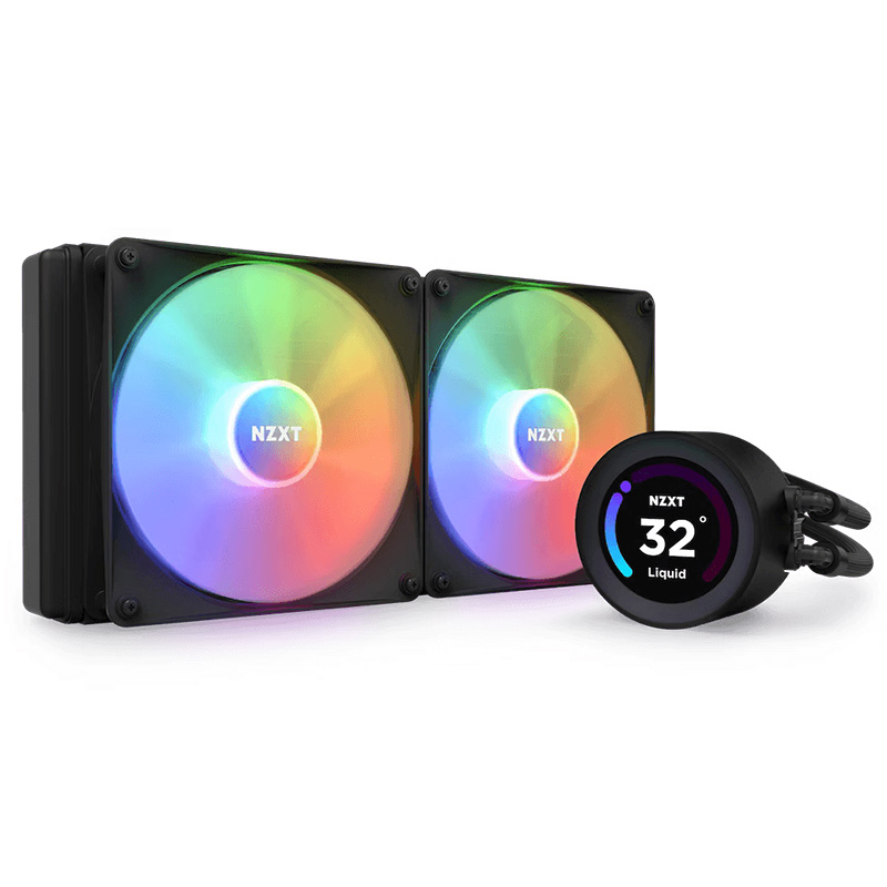 NZXT Kraken Elite 280 RGB 280mm AIO Liquid CPU Cooling with LCD Display - Black
