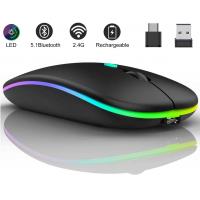 LED-Wireless-Mouse-Bluetooth-Mouse-Rechargeable-Silent-Mouse-USB-and-Type-C-Dual-Mode-BT-5-1-2-4G-Optical-Mouse-3-Adjustable-DPI-with-USB-Cable-36