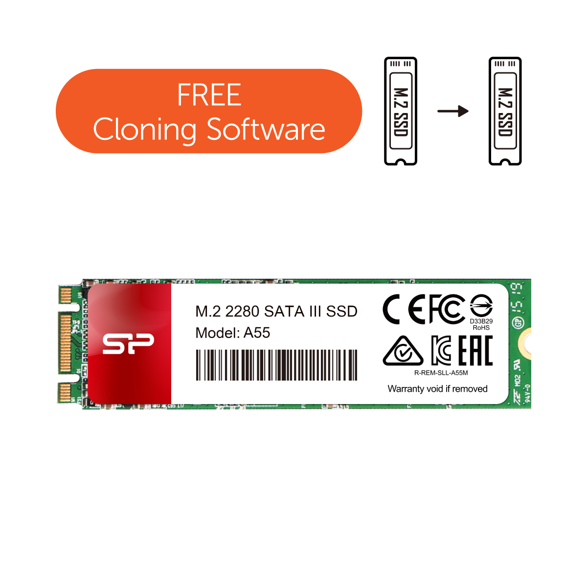 Silicon Power 256GB A55 M.2 SSD SATA III Internal Solid State Drive ...