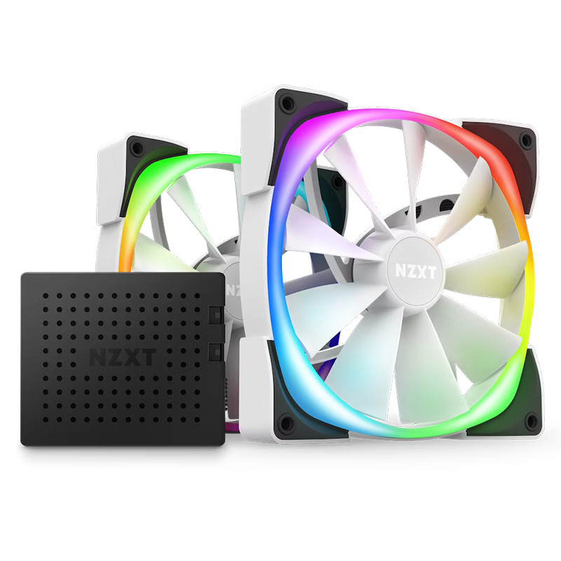 NZXT 140mm Aer RGB 2 Twin Starter Pack White