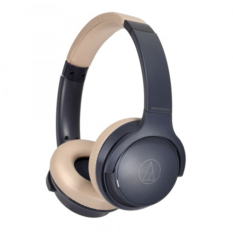 Audio Technica ATH-S220BT Wireless On-Ear Headphones - Navy Blue/Grey