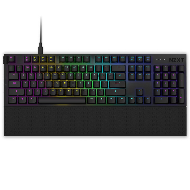 NZXT Function RGB Hot-Swappable Mechanical Keyboard - Black with Gateron Red Switch (KB-1FSUS-BR)