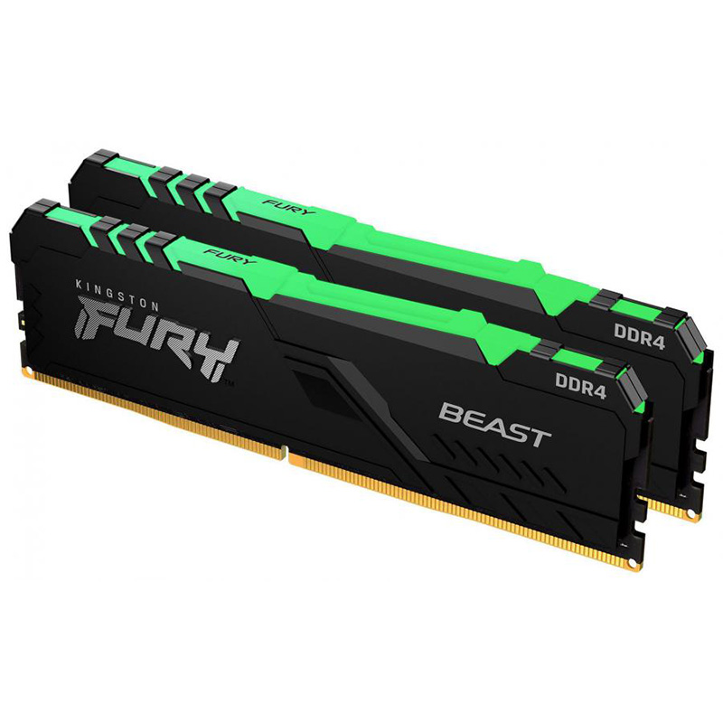 Kingston 64GB (2x32GB) KF436C18BBAK2/64 FURY Beast RGB 3600MHz DDR4 RAM