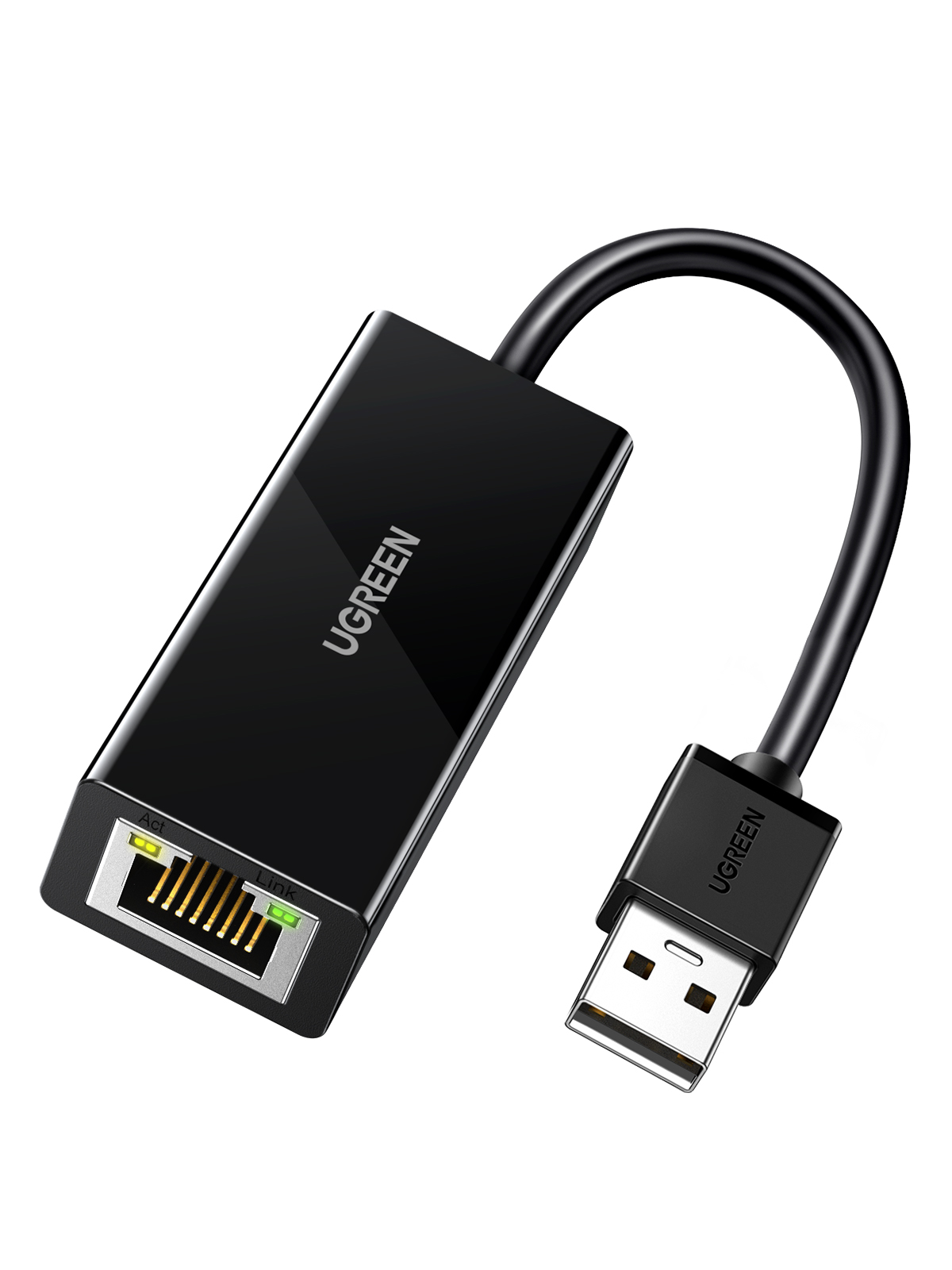 UGREEN USB 2.0 A To 100Mbps Ethernet Adapter Black ABS 10cm