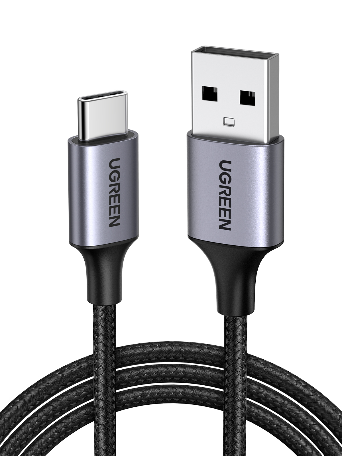 UGREEN USB-C Male to USB 2.0 Male Cable Aluminum Braid 2m (Space Gray)