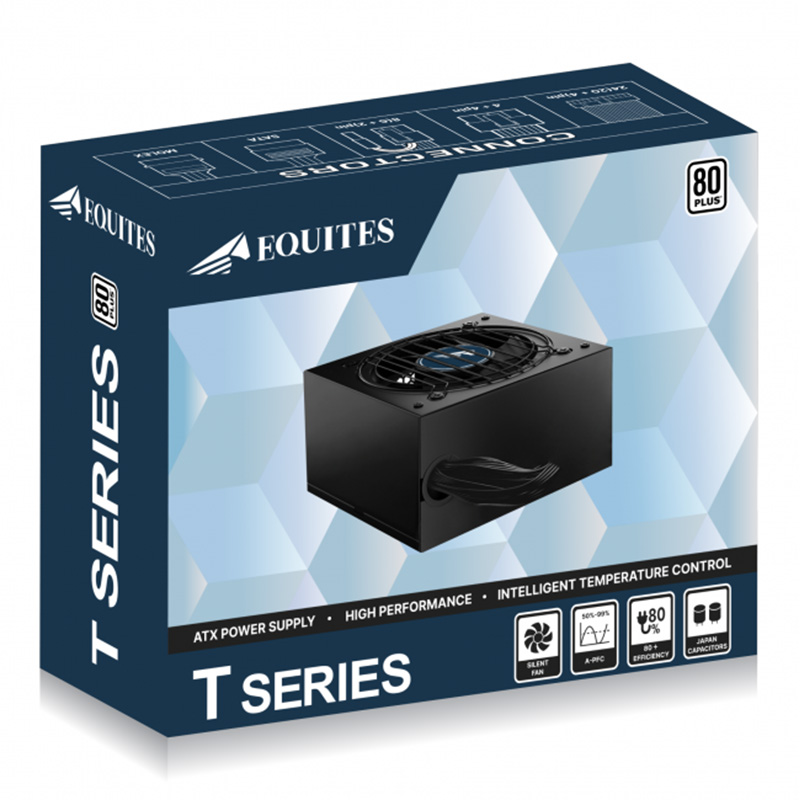 Equites T550 550W Power Supply Fully RCM Certified 80+ Retail Pack - Black (PSU-EQ-T550 Black)