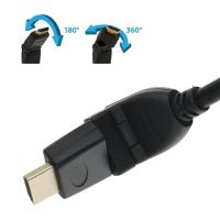 Wicked Wired Swivelling HDMI 1.4 Audio Visual Cable 3m