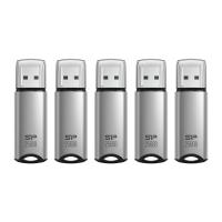 USB-Flash-Drives-Silicon-Power-256GB-Marvel-M02-USB-3-0-Flash-Drive-Silver-5-Pack-4