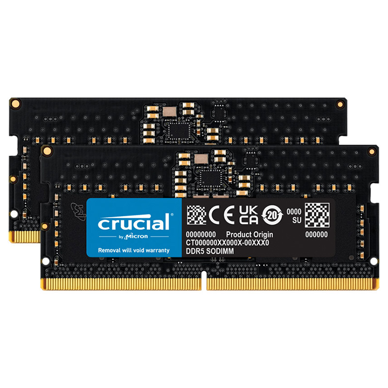 Crucial 32GB (2x16GB) 4800MHz SODIMM DDR5 RAM