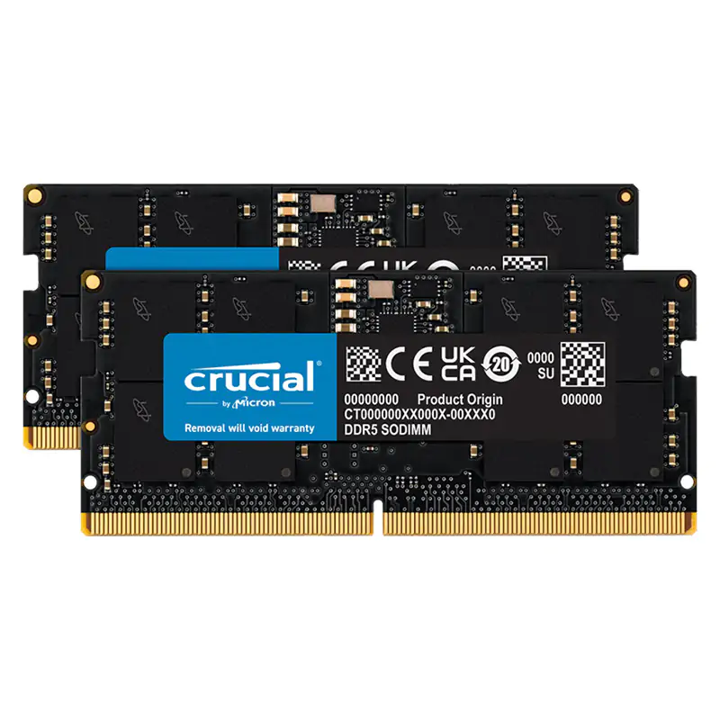 Crucial 32GB (2x16GB) 5600MHz SODIMM DDR5 RAM 
