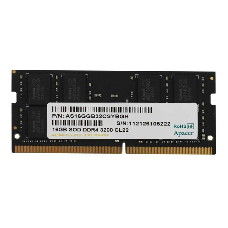 Apacer 16GB (1x16GB) ES.16G21.GSH 3200MHz DDR4 SODIMM RAM 