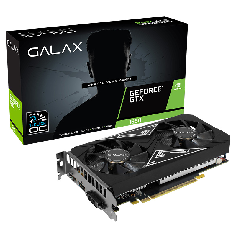 Galax GeForce GTX 1650 EX Plus 1-Click OC 4G Graphics Card - OPENED BOX 73246