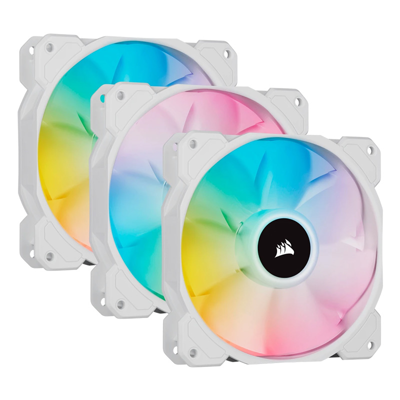 Corsair iCUE SP120 RGB Elite White 120mm PWM Fan - 3 Pack (CO-9050137-WW)