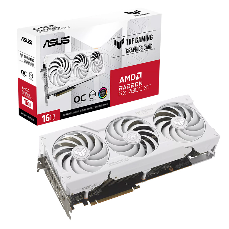 Asus TUF RX 7800 XT OC 16G White Gaming Graphics Card (TUF-RX7800XT-O16G-WHITE-GAMING)