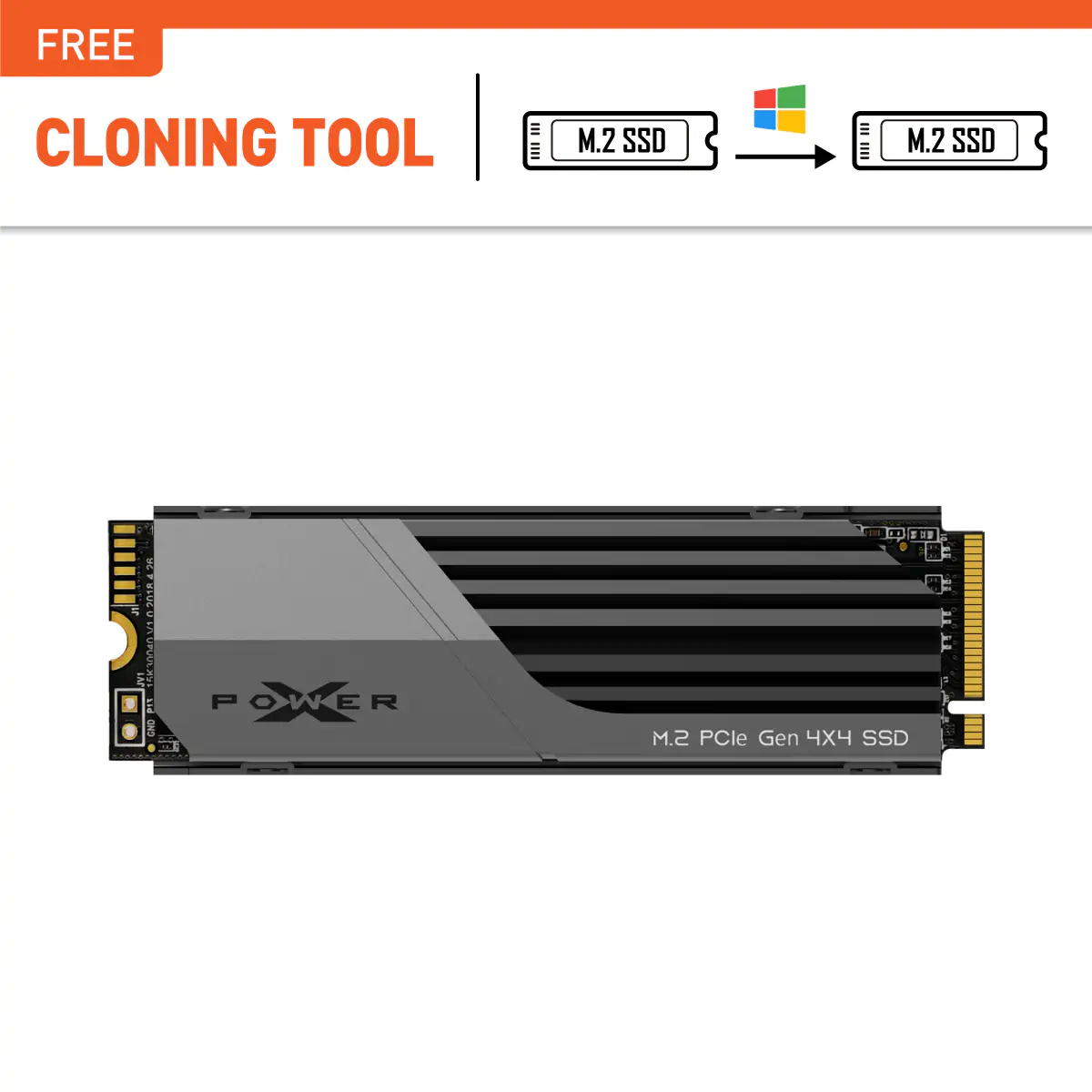 Silicon Power 1TB XS70 PCIe Gen4 R/W up to 7,300/6,800 MB/s M.2