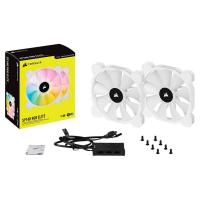 140mm-Case-Fans-Corsair-iCUE-SP140-140mm-RGB-Elite-White-PWM-Fan-Dual-Fan-Kit-with-Lighting-Node-CORE-1