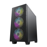Cases-Gamemax-Computer-case-MATX-black-Case-White-internal-4x-ARGB-fan-Aero-Mini-4