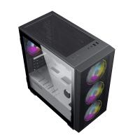 Cases-Gamemax-Computer-case-MATX-black-Case-White-internal-4x-ARGB-fan-Aero-Mini-7