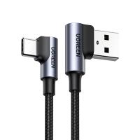 UGREEN Right Angle USB-A to USB-C Cable 1m (Space Gray us176)
