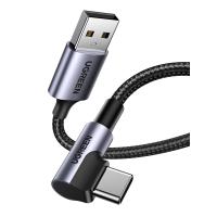 UGREEN Right Angle USB-A to USB-C Cable 2m (Space Gray)