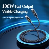 Phones-Accessories-MOREJOY-Remax-100W-visible-Fast-Charging-Cable-Type-C-to-C-with-Dispay-for-Smart-phone-pad-note-book-Black-33
