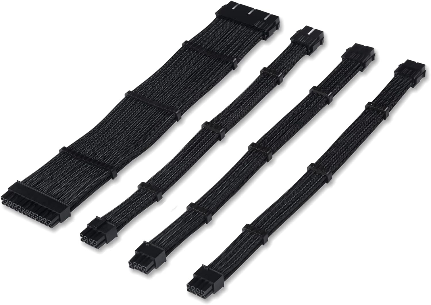 Tecware Flex Sleeved Extension Cables Set (Black) TWAC-FLEXBK