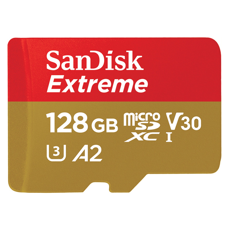 SanDisk 128GB Extreme C10 U3 V30 4K UHS-I MicroSDXC Card (SDSQXAA-128G-GN6MA)