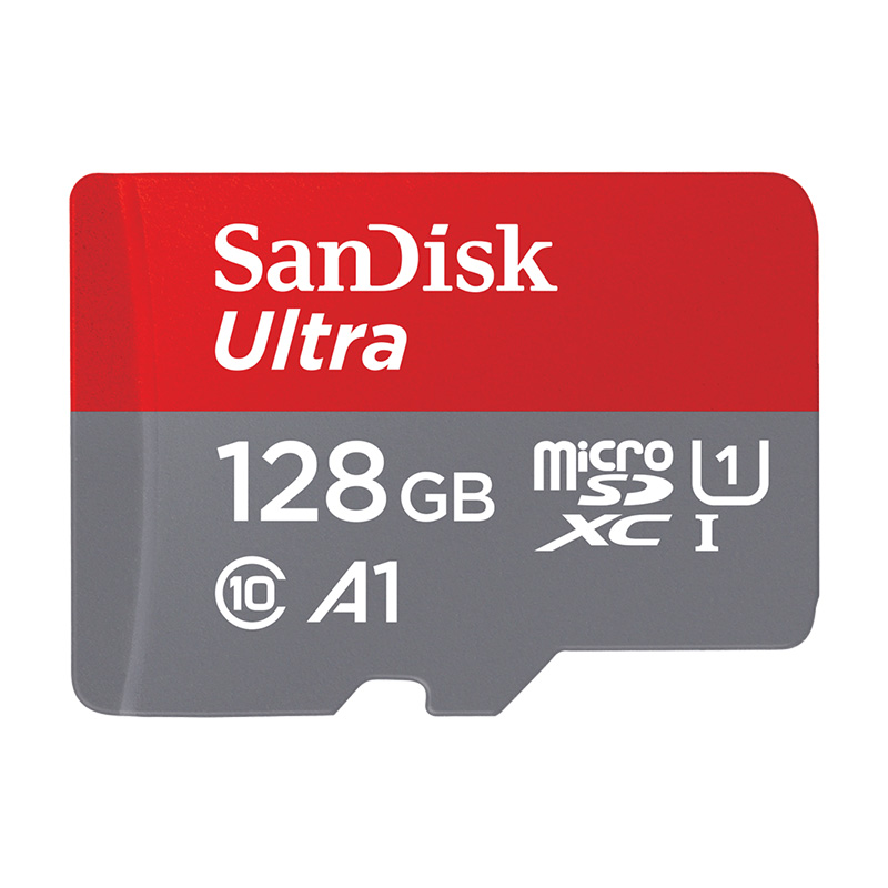 SanDisk 128GB Ultra UHS-I Class 10 U1 A1 MicroSDXC Card with Adapter