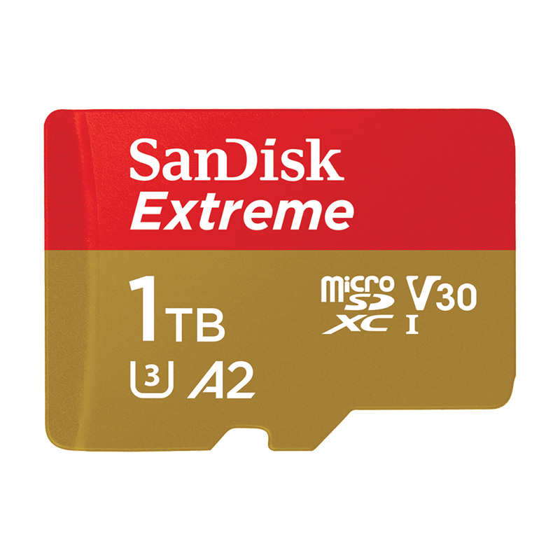 SanDisk 1TB Extreme UHS-I C10 U3 V30 A2 4K MicroSDXC Card with Adapter