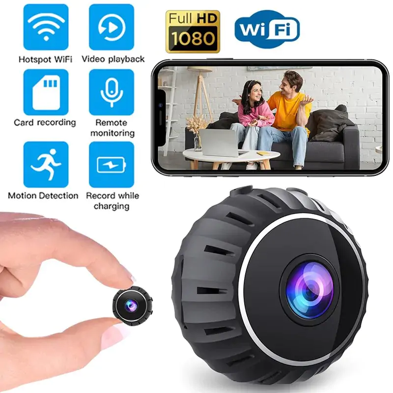 1080P HD Mini Camera Wireless WiFi Baby Monitor Indoor Safety Security  Surveillance Night Vision Camcorder IP Cam Video Recorder