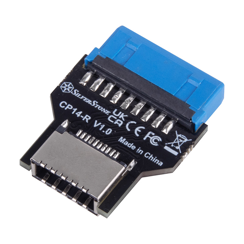 SilverStone CP14-R USB 3.0 Internal to USB 3.1 / 3.2 Type-C Key A adapter (SST-CP14-R)
