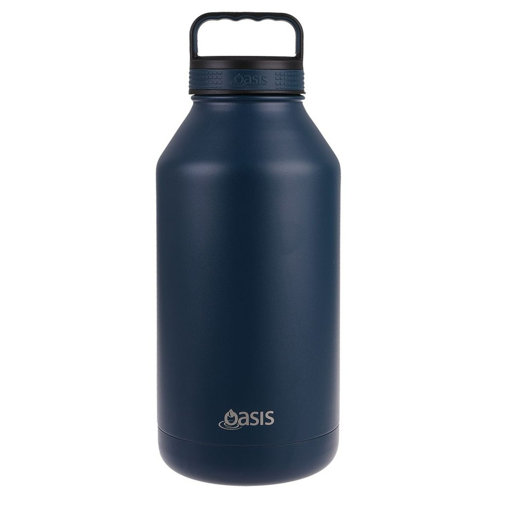 Oasis Stainless Steel Double Wall Insulated Drink Bottle Navy 1.9L Titan