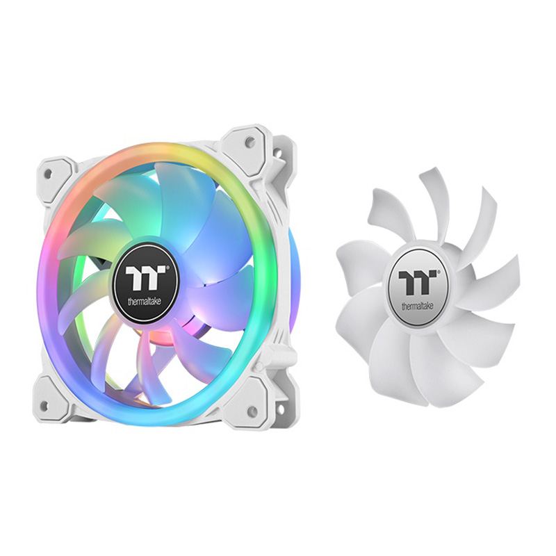 Thermaltake SWAFAN 12 120mm LED RGB Swappable White Radiator Fan - 3 Pack