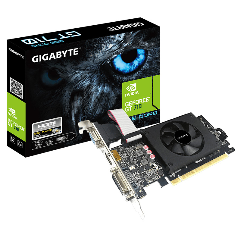 Gigabyte GeForce GT 710 2G GDDR5 Graphics Card (GV-N710D5-2GIL)