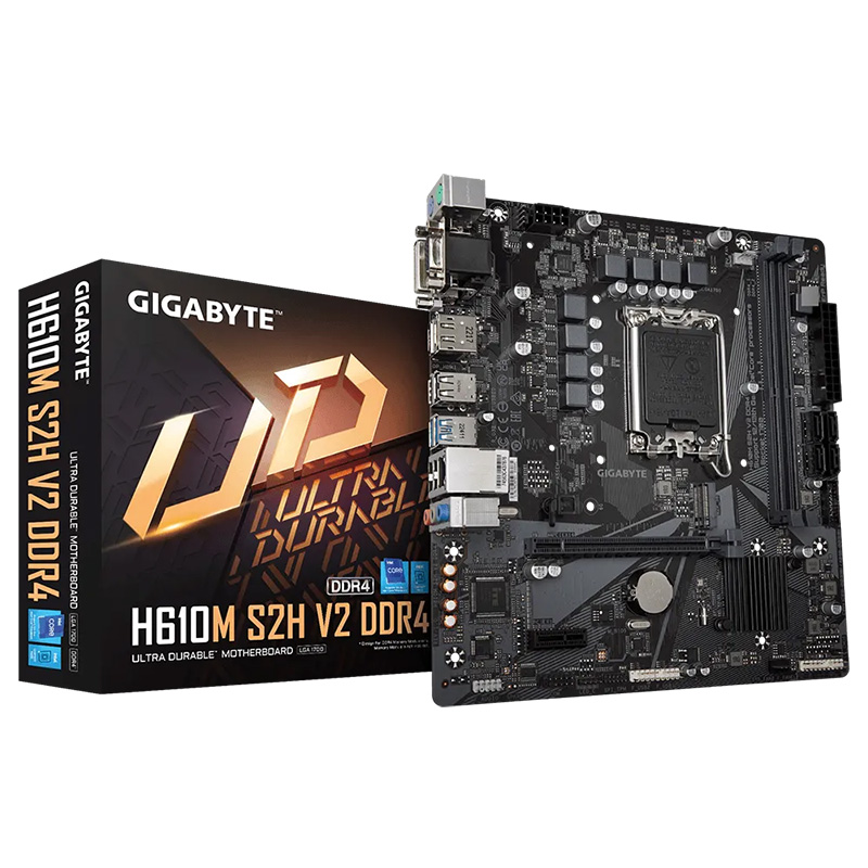 Gigabyte H610M S2H V2 DDR4 LGA 1700 mATX Motherboard - Rev. 1.0 (H610M S2H V2 DDR4 1.0)