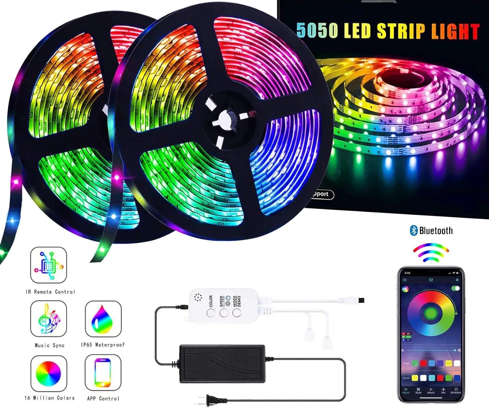 Govee RGBIC LED Strip Lights, Smart LED Lights for Bedroom, Bluetooth LED  Lights APP Control, DIY Multiple Colors on One Line, Color Changing LED