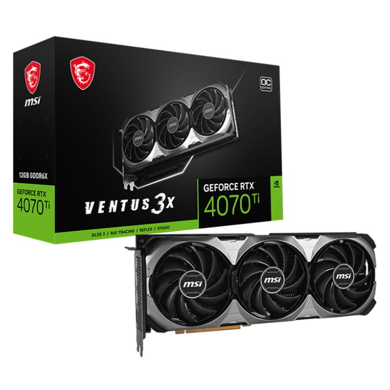 MSI GeForce RTX 4070 Ti Ventus 3X E1 12G OC Graphics Card (GEFORCE RTX 4070 TI VENTUS 3X E1 12G OC)