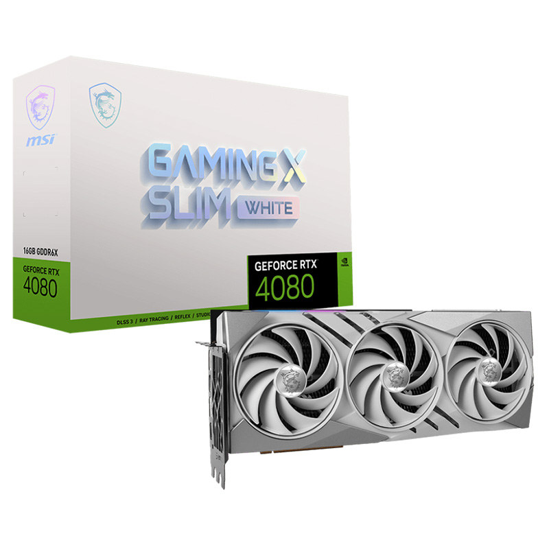 MSI GeForce RTX 4080 16G Gaming X Slim White Graphics Card (GeForce RTX 4080 16G GAMING X SLIM WHITE)