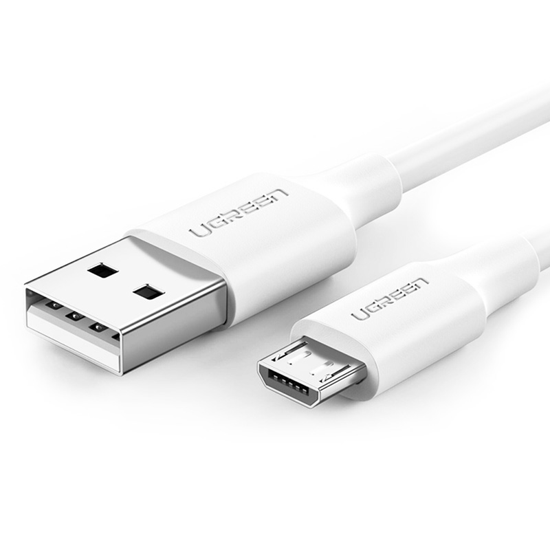 UGreen USB-A Male to Micro USB Male White Cable 1m