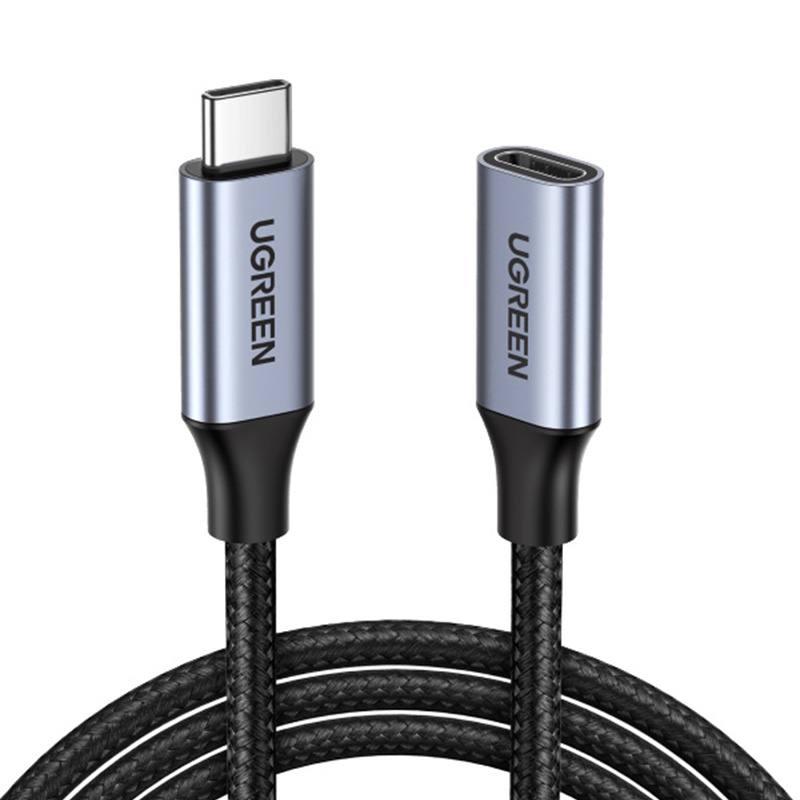UGreen USB-C Male to Female Gen 2 Extension Cable 1m - Dark Grey
