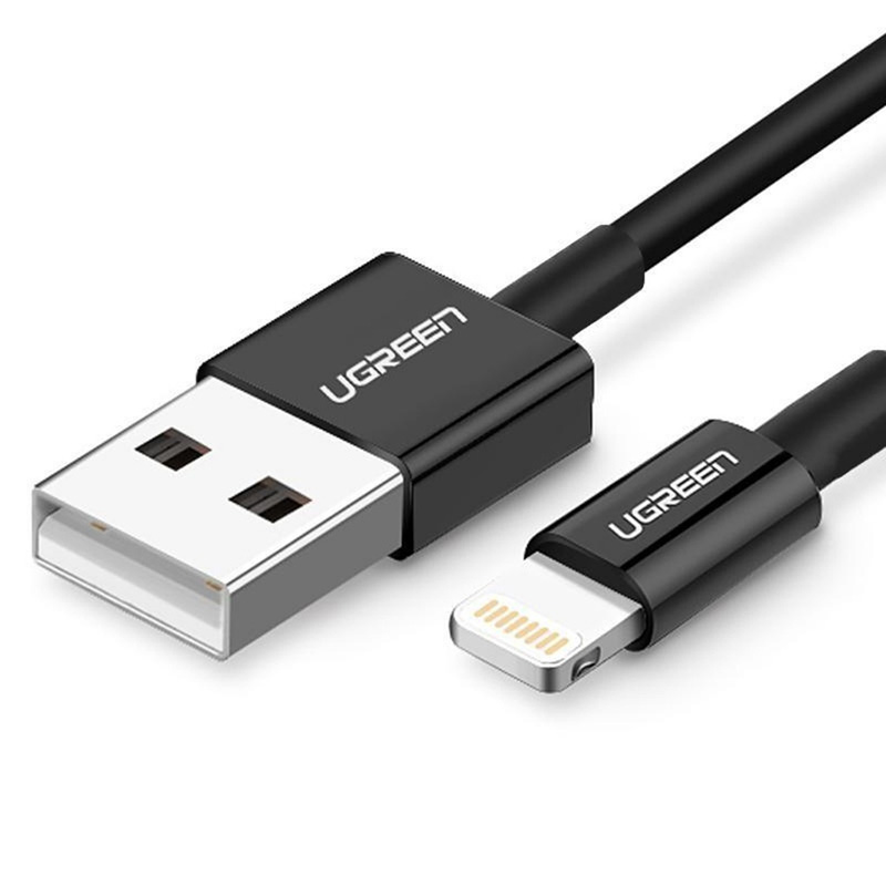 UGreen USB Type-A to Lightning Male Black Cable 1m