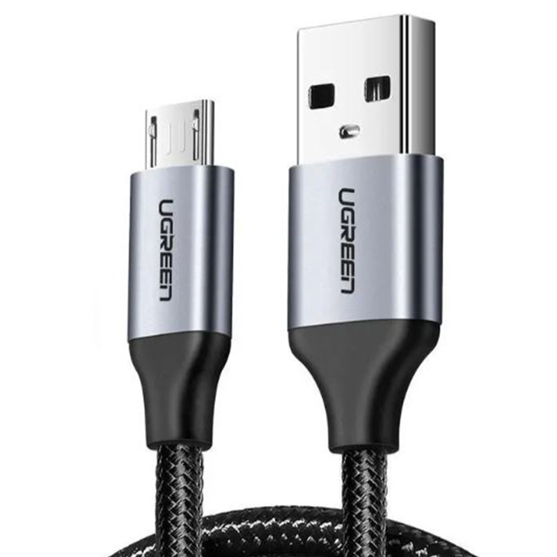 UGreen USB Type-A to Micro USB Black Braided Cable 1m