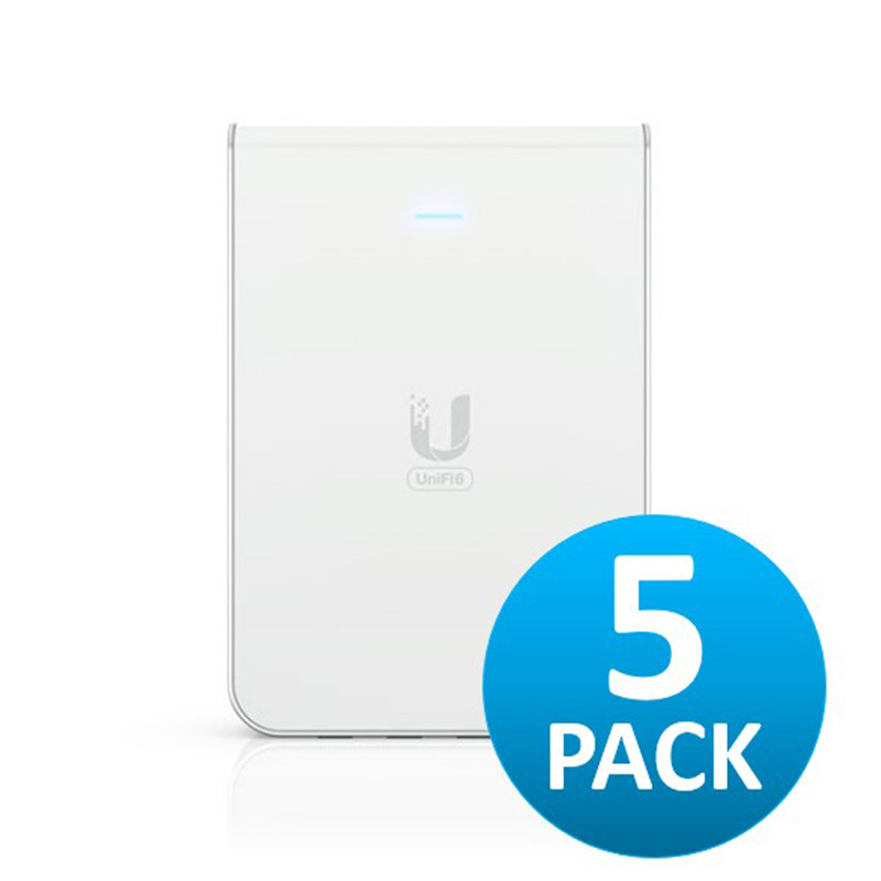 Ubiquiti U6-IW UniFi In-Wall Mounted Access Point WiFi 6 - 5 Pack