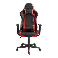 Brateck PU Leather Gaming Chairs with Headrest and Lumbar Support - Black/Red (CH06-12-B)