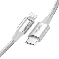 USB-Cables-UGreen-Lightning-Male-to-USB-Type-C-Male-White-Cable-1m-2