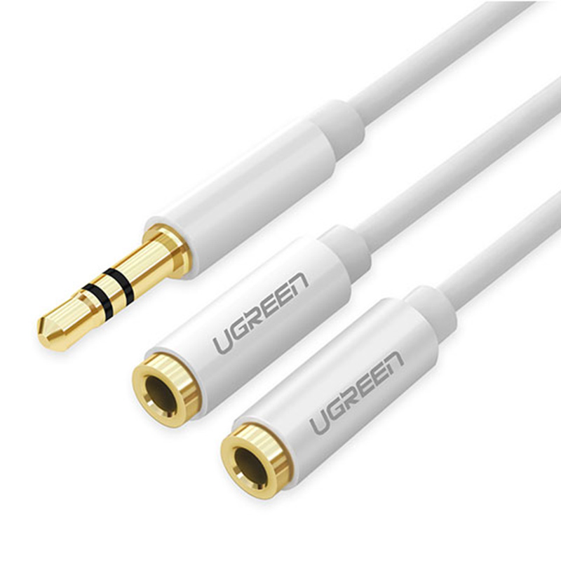UGreen 10739 Male to 2 x 3.5mm Female Slim Stereo Audio Y Splitter Cable