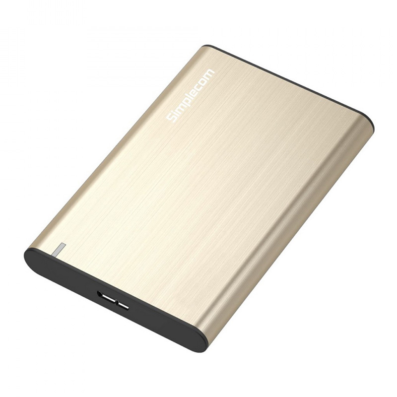 Simplecom SE211 Aluminium Slim 2.5in SATA to USB 3.0 HDD Enclosure - Gold